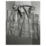 Medium & XL Leather Motorcycle Chaps.