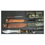 Lot Of Fixed Blade Tactical Knives. United,