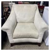 Flared Arm Beige Accent Chair.