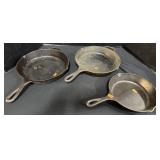 3 Cast Iron Skillets.