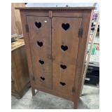 Cute Rustic Pine Heart Cabinet.