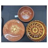 A.Wentich & Breininger Redware Plates.