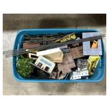 HO Scale Model Train Layout Buildings & Track.