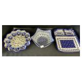 Unikat Vena Boleslawiec Polish Pottery Platters.