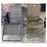 (2) Folding Mesh Reclining Chairs.