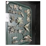 Lot Of Pewter Wizard & Dragon Figurines.