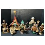 German Handarbeit Wooden Figures.