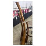 Decorative Curved Wood Candlestick Holders.