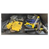 Saw, Palm Sander, Hammer, Clamps.