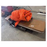 Rifle Case, Tree Stand, Ladder & Orange Coveralls.