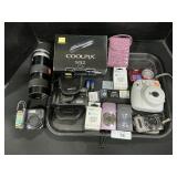 Instax Mini 9, Cannon & Nikon Digital Cameras.