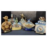 6 Beam Whiskey Decanters.