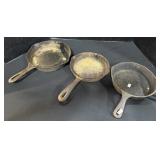 3 Cast Iron Skillets.