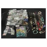 Lot Of Costume Jewelry, Necklaces, Earrings.