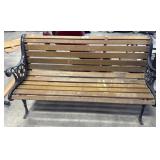 Slat & Cast Garden Bench.: 50in wide