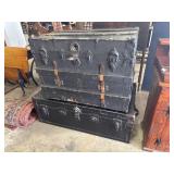 (2) Steamer Style Trunks.