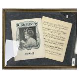 Framed Fur Elise Sheet Music.