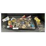 Advertising Keychains, Bottle Openers, Pins.