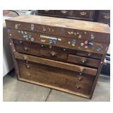Vtg Machinist Tool Box, Hand Tools.