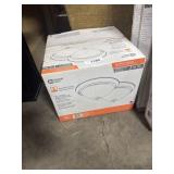 NOS Flushmount Nickel Finish Light Fixtures.