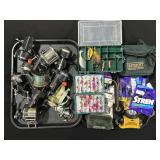 Fishing Lures, Flies, Reels, Line, Hooks.