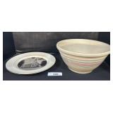 McCoy Mixing Bowl, Pa Church Anniversary Plate