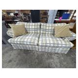 Clean Stripped Bassett Sofa.