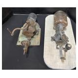 2 Vintage Wall Coffee Grinders.