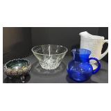 EAPG Glass, Milk Glass Pitcher, Fenton Bowl.