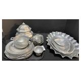 Pewter Serving Trays & Bowls.