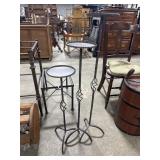 (3) Metal Art Candle Stands.