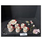 Mini Santa Mugs, Ornaments, Santa Plate.