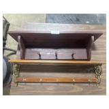 (2) Coat Hanger/Shelves.