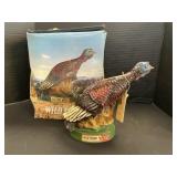 Wild Turkey Ceramic Whiskey Decanter W/ Box.