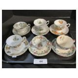 Porcelain Teacups & Saucers, Royal Albert,