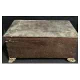 Vintage Handmade Claw Foot Locking Chest.