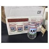(8) Farmhouse Style Cow Glasses.