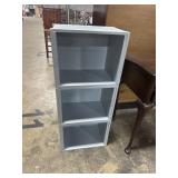 Blue Cubby Shelf.