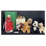 Barbie & Tiger Figurines, 6 Teddy Bears, TY, Boyds