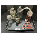 Green & Red Lantern Signals, Jars, Tape Measurers.