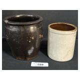 2 Vintage Stoneware Crocks.