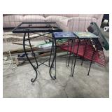 (3) Wrought Iron Plant Stands.