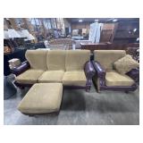 Clean Vtg La-Z-Boy Rolled-Arm Armchair & Sofa.