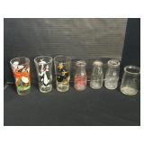 Tunkhannock PA Milk Bottles, Character Glasses.
