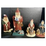 June C. McKenna Christmas Santa Figurines.