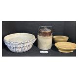 Stoneware, Canning Jar, Pudding Molds, Bowl.