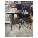 Oak Bobbin Leg Side Table, Planeten Stand.