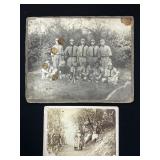 Early Baseball Team & Family Tennis Photos.