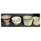Signed Handmade Ceramic Planters.