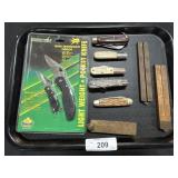Vintage Pocket Knives, Folding Rulers.